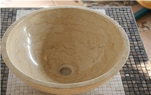 Sunny Yellow Marble Sink