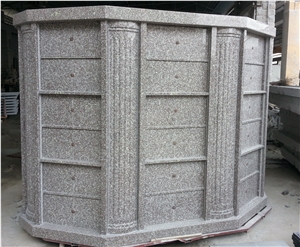 48/72/96Niches Cremation Columbarium, Grey Granite Cremation Columbarium