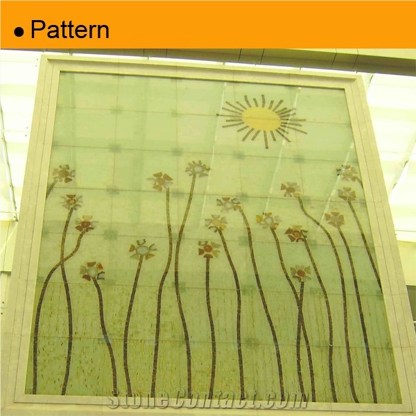 Unique Glass Mosaic Waterjet Wall Tile