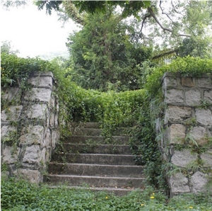 Garden Paths and Stepping Stones, Grey Granite Garden, Palisade