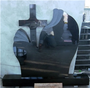 Natural Granite Tombstone / Shanxi Black Tombstone