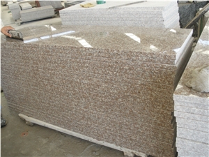 Polished G687 Peach Red Granite Step & Stairs