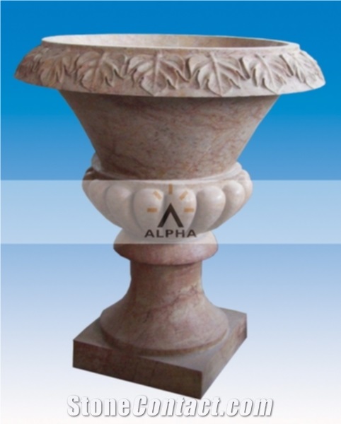 Marble Vase, Red Marble Flower Pot