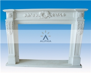 Natural Stone Fireplace Mantel, Beijing White Marble Fireplace Mantel Natural Stone Fireplace Mantel, Beijing White Marble Fireplace Mantel