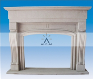 Yellow Sandstone Fireplace Mantel