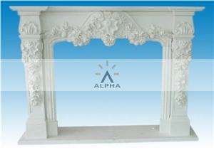 White Marble Flower Design Fireplace Surrounds, Beijing White Marble Fireplace Surrounds White Marble Flower Design Fireplace Surrounds, Beijing White Marble Fireplace Surrounds
