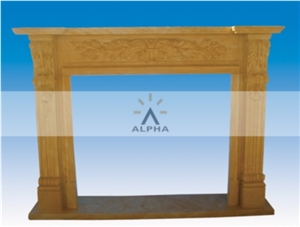 Topaz Yellow Marble Fireplace Mantel Topaz Yellow Marble Fireplace Mantel