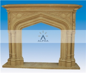 Yellow Sandstone Fireplace Surrounds