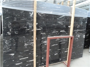 Silver Dragon Marble Slabs, China Black Marble