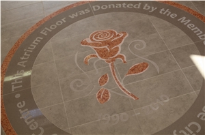 Rosso Verona Marble Floor Medallion, Rosso Verona Red Marble Floor Medallion Rosso Verona Marble Floor Medallion, Rosso Verona Red Marble Floor Medallion