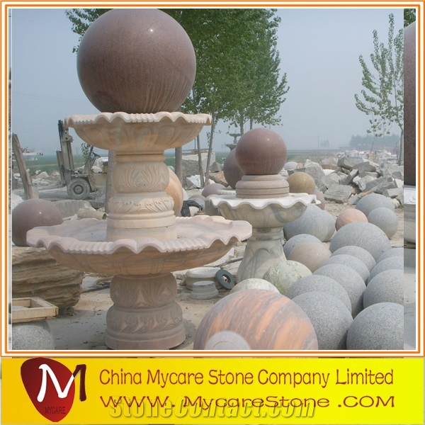 Natural Beige Granite Fountain
