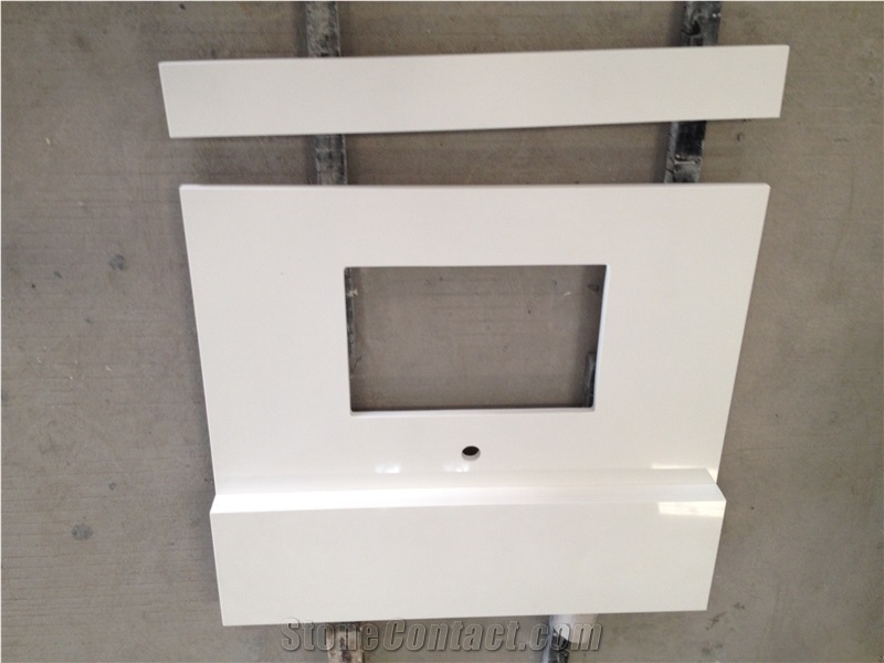 White Quartz Stone Countertop