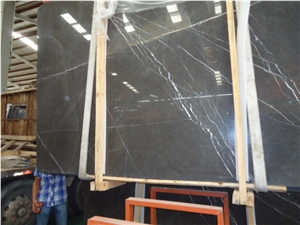 Pietra Gray Marble Slabs, Iran Grey Marble