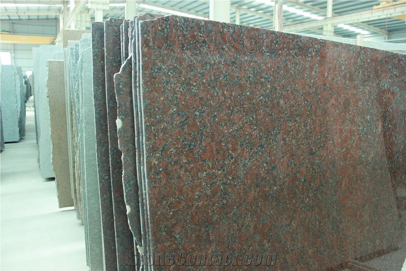 Rosso Santiago Red Granite Slabs