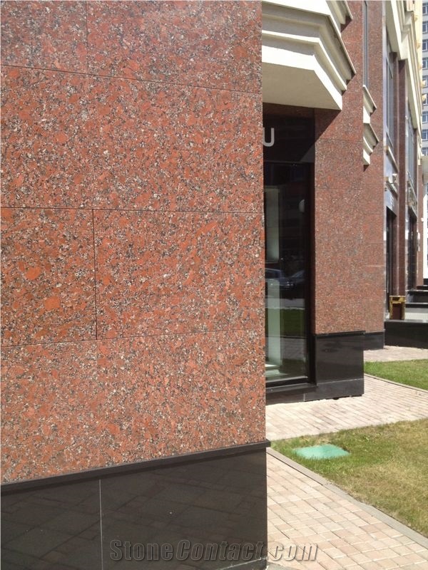 Rosso Santiago Red Granite Slabs