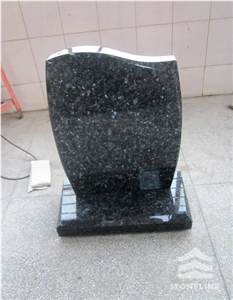 Blue Pearl Granite Head Stone, Granite Monument Blue Pearl Granite Head Stone, Granite Monument