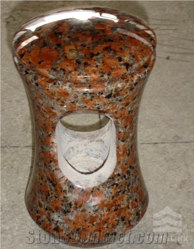Maple Red Granite Urn, Granite Monument Acessary, China Red Granite