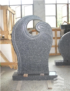 Monument Head Stone, G654 Granite Tombstone, G654 Black Granite Tombstone