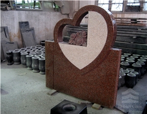 Monument Head Stone, Indian Red Granite Tombstone