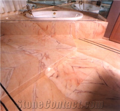 Rosa Del Garda Pink Marble Bathroom Design