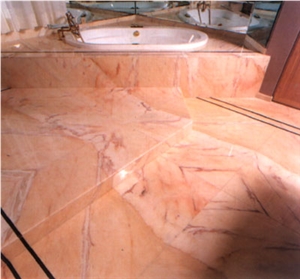 Rosa Del Garda Pink Marble Bathroom Design