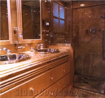 Rosa Del Garda Pink Marble Bathroom Design