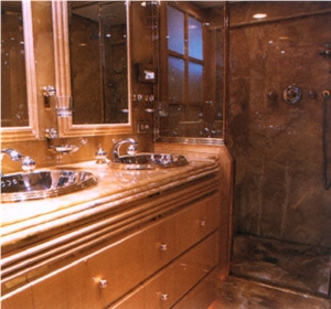 Rosa Del Garda Pink Marble Bathroom Design