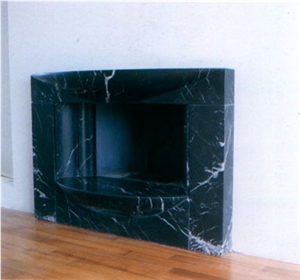 Nero Acceglio Black Marble Fireplace Nero Acceglio Black Marble Fireplace