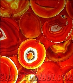 Red Carnelian Semiprecious Stone