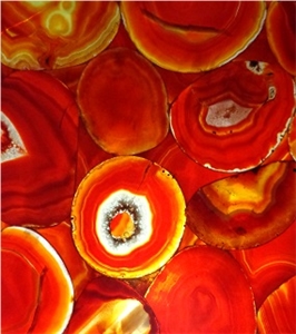 Red Carnelian Semiprecious Stone