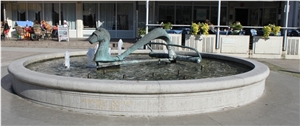 Lipica Fiorito Grey Limestone Fountain