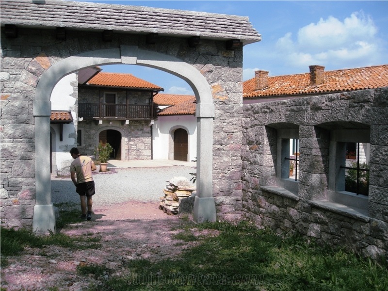 Repen Povir Limestone Masonry, Walling, Repen Povir Grey Limestone Walling