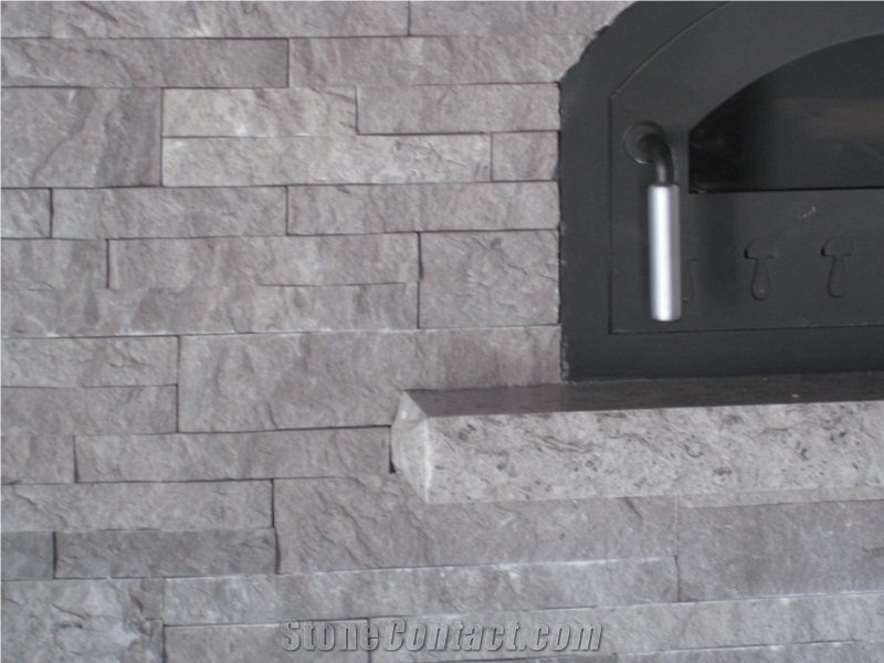 Repen Povir Limestone Wall Cladding, Repen Povir Grey Limestone Wall Cladding