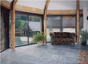 Delabole Slate Flooring, United Kingdom Blue Slate