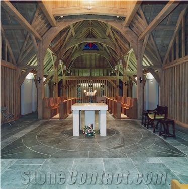 Delabole Slate Flooring, United Kingdom Blue Slate