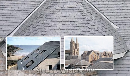 Hand-made Natural Delabole Slate Roofing, Delabole Blue Slate Roof Tiles