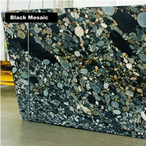 Black Mosaic Granite Slabs