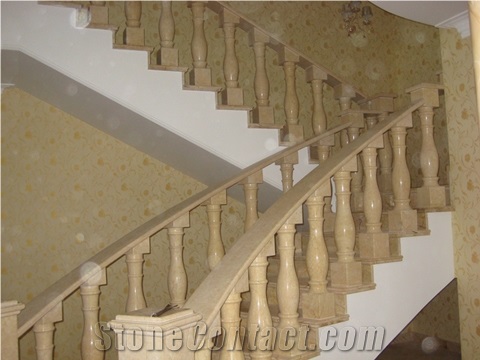 Egyptian Yellow Marble Balustrade Railings, Sunny Yellow Marble Balustrade