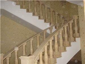 Egyptian Yellow Marble Balustrade Railings, Sunny Yellow Marble Balustrade