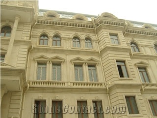 Limestone Facade, Exterior Wall Cladding, Azeri Beige Limestone Facade