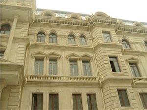 Limestone Facade, Exterior Wall Cladding, Azeri Beige Limestone Facade