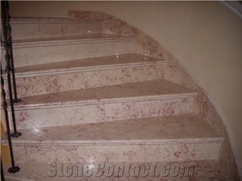 Rosalia Marble Stairs, Rosalia Pink Marble Stairs