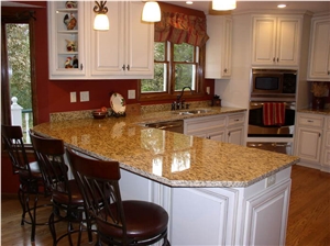 Granite St. Cecelia Classic Countertop, Giallo Santa Cecilia Yellow Granite Countertop