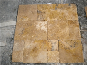 Mocha Gold Travertine Pattern, Amber Travertine Slabs