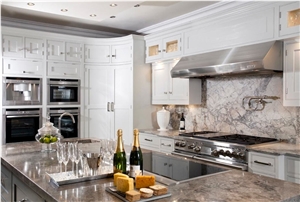 Blanco Lunar Quartzite Worktop, Luce Di Luna White Quartzite Kitchen Countertops