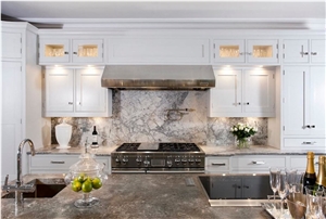 Blanco Lunar Quartzite Worktop, Luce Di Luna White Quartzite Kitchen Countertops