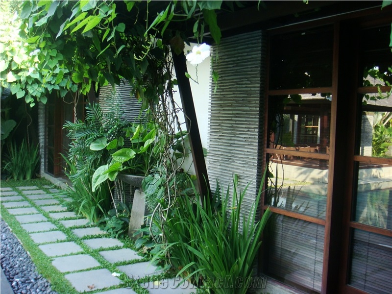 Slate Walling, Ledge Stone, Stacked Stone, Oyster Beige Slate Stacked Stone