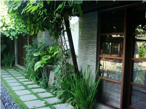 Slate Walling, Ledge Stone, Stacked Stone, Oyster Beige Slate Stacked Stone