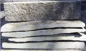 Slate Walling, Ledge Stone, Stacked Stone, Oyster Beige Slate Stacked Stone