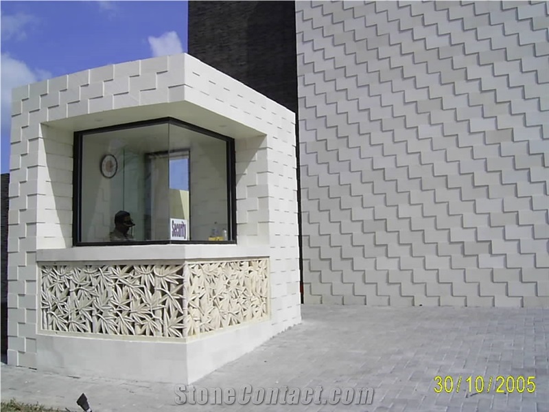 White Sandstone Wall Cladding, China White Sandstone Wall